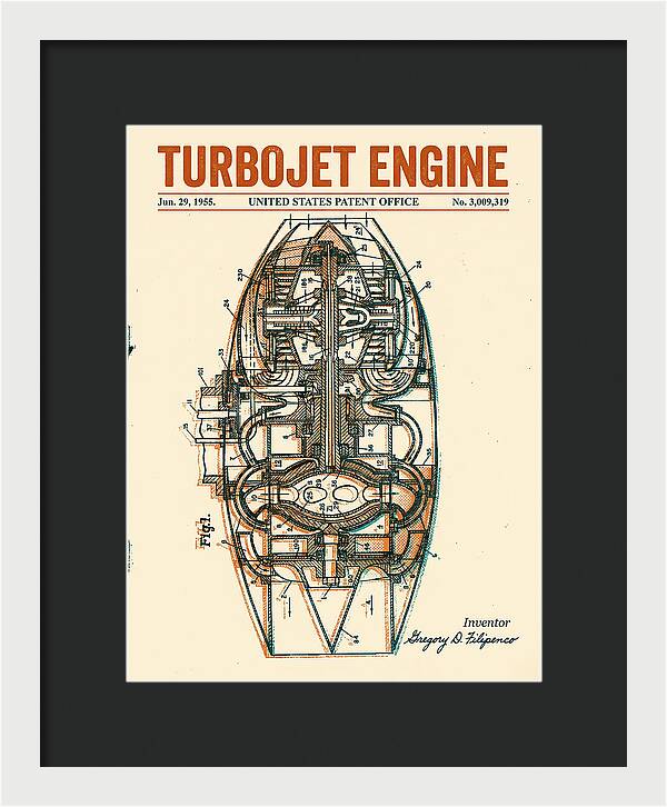 Turbojet Engine Retro Patent Us3009319