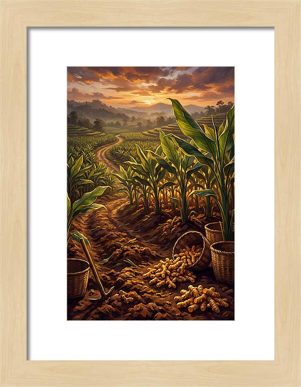 Turmeric Harvest At Sunset