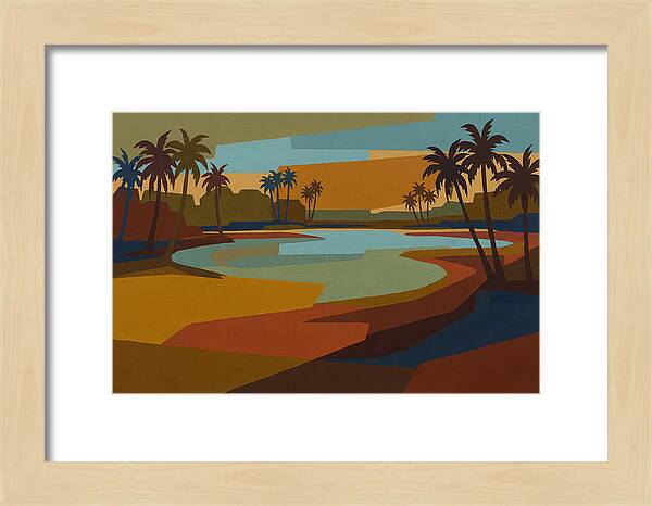 Turquoise Lagoon Surrounded By Palms