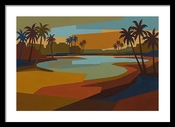 Turquoise Lagoon Surrounded By Palms