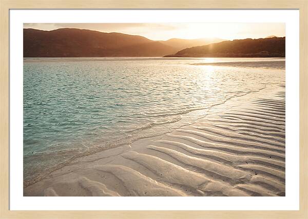 Turquoise Shallow Water Over White Sand