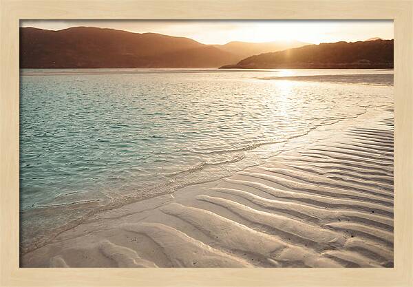 Turquoise Shallow Water Over White Sand