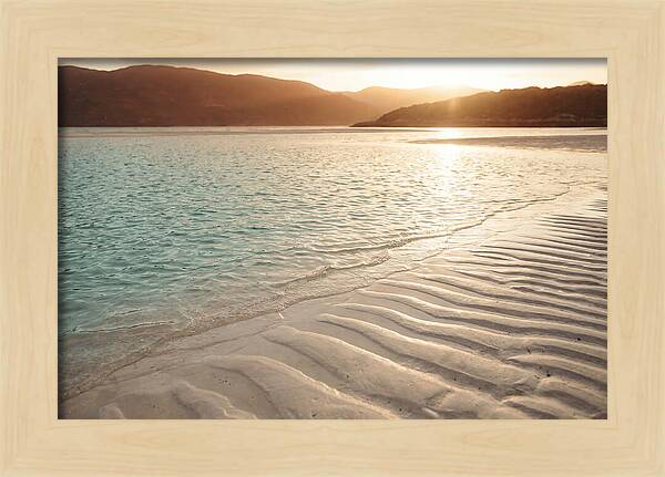 Turquoise Shallow Water Over White Sand