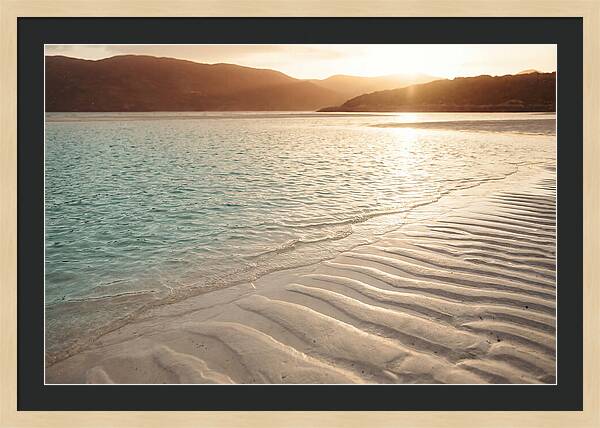 Turquoise Shallow Water Over White Sand