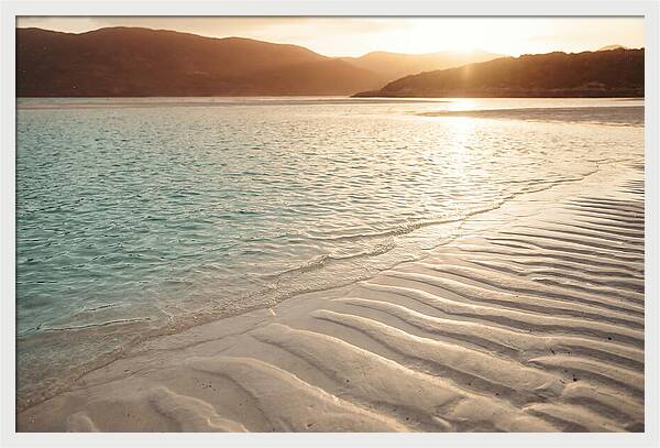 Turquoise Shallow Water Over White Sand