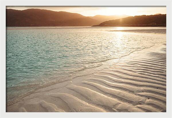Turquoise Shallow Water Over White Sand