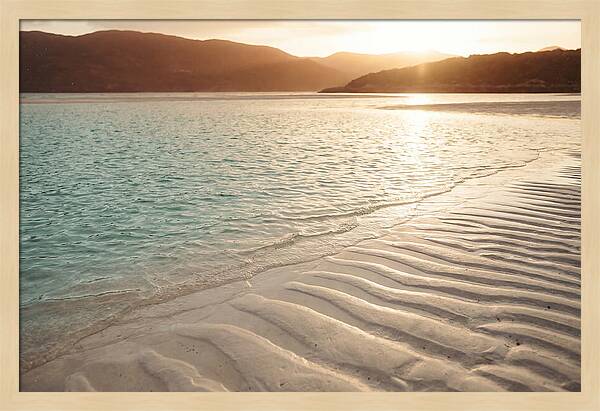 Turquoise Shallow Water Over White Sand