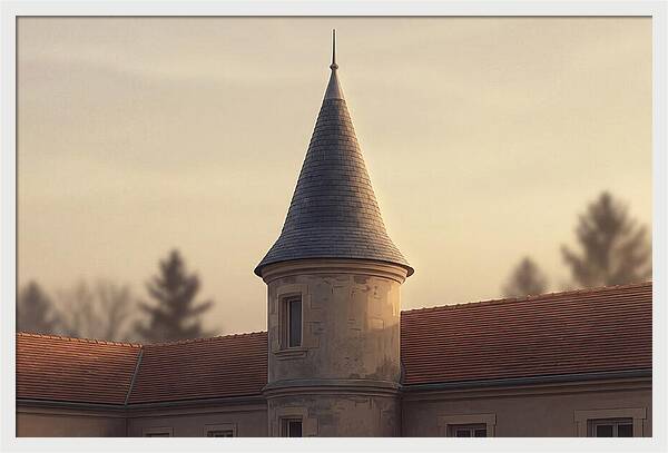 Turret Against Soft Sunset
