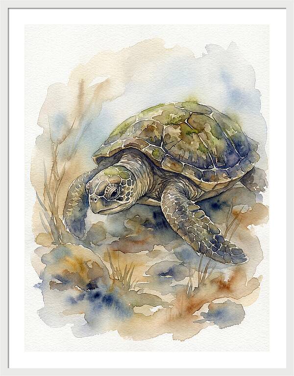 Turtle In Tranquil Waters