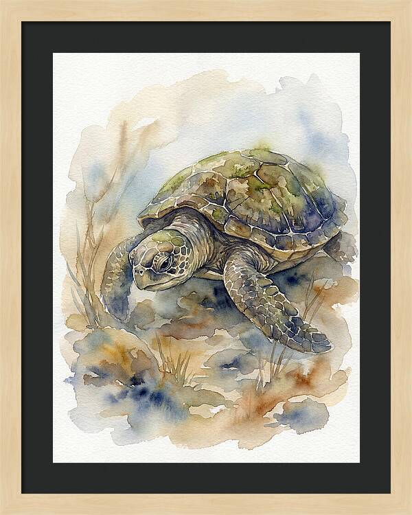 Turtle In Tranquil Waters