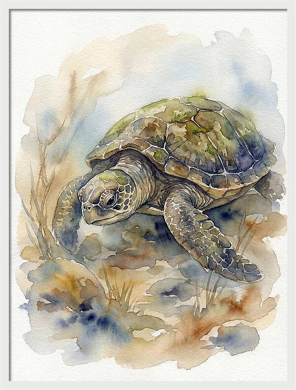 Turtle In Tranquil Waters