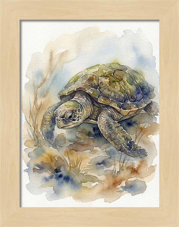 Turtle In Tranquil Waters