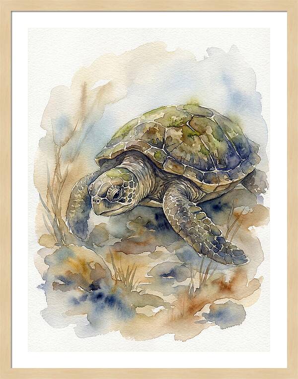 Turtle In Tranquil Waters