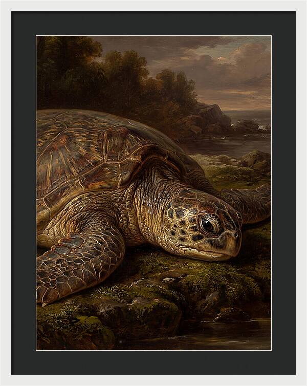 Turtle Resting By The Shore