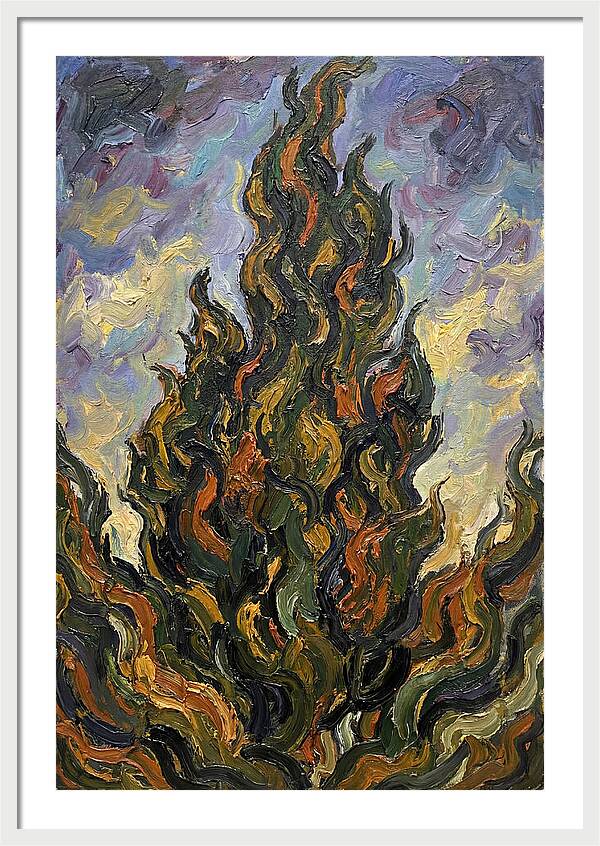 Tuscan Cypress Flames