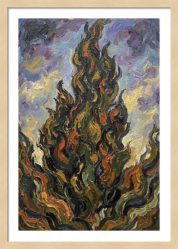 Tuscan Cypress Flames