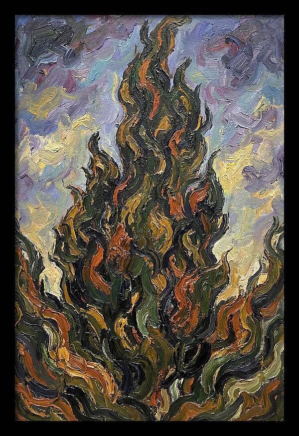 Tuscan Cypress Flames