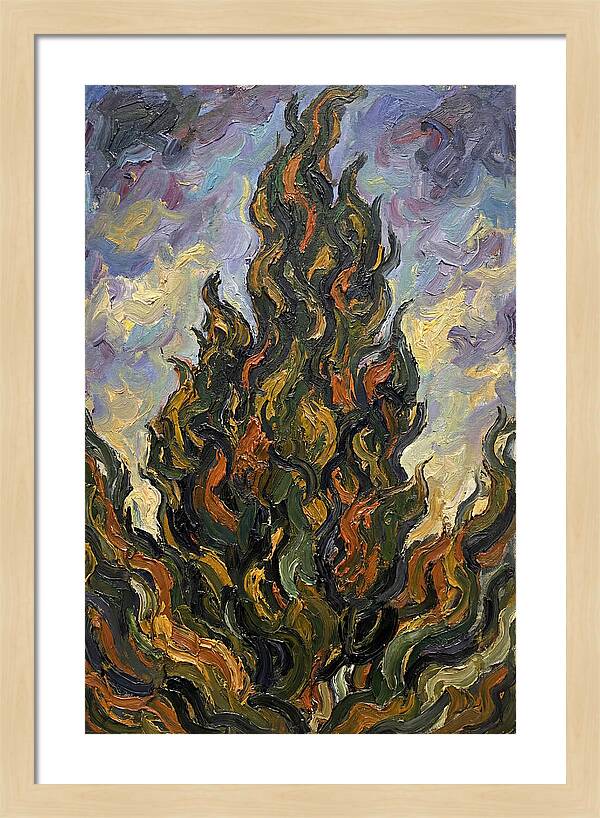 Tuscan Cypress Flames