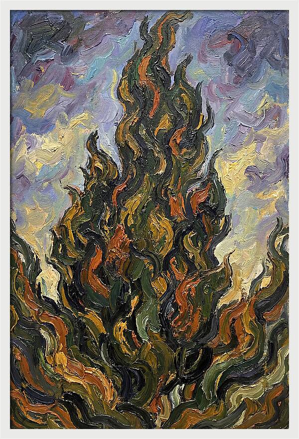 Tuscan Cypress Flames