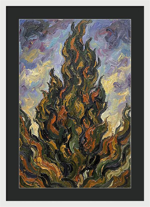 Tuscan Cypress Flames