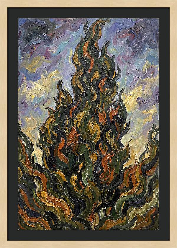 Tuscan Cypress Flames