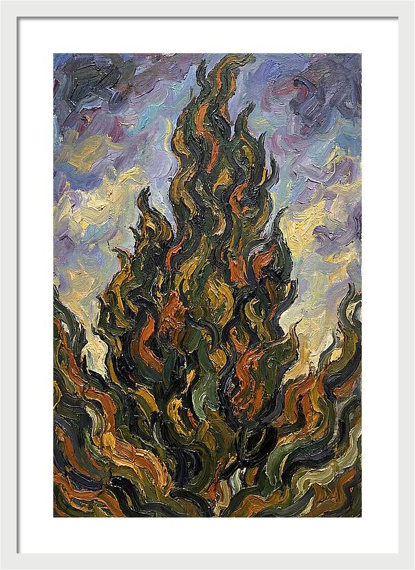 Tuscan Cypress Flames