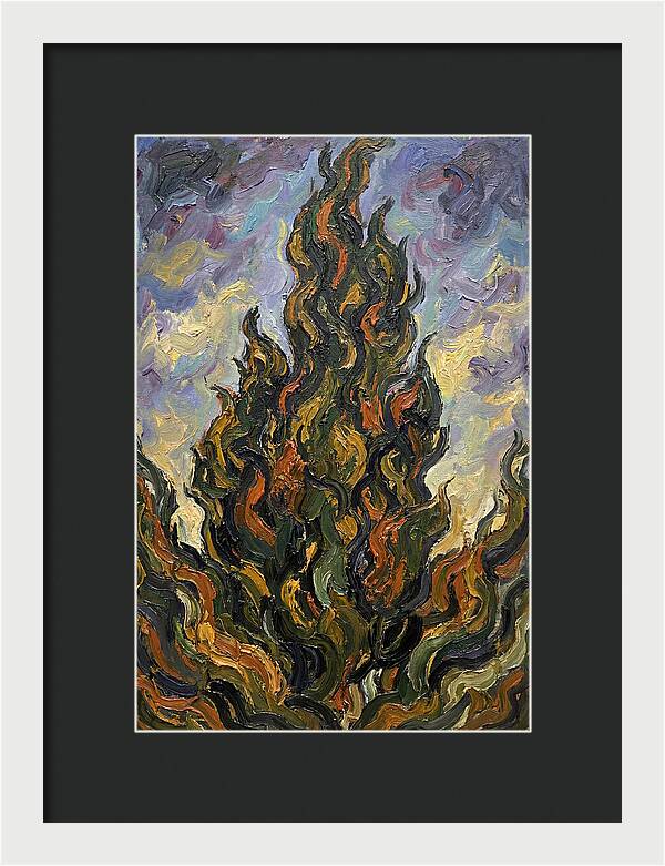 Tuscan Cypress Flames