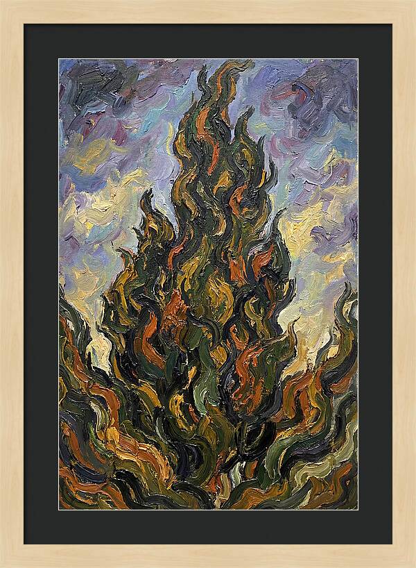 Tuscan Cypress Flames