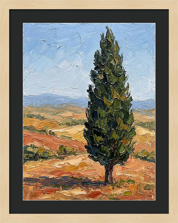 Tuscan Cypress In Landscape