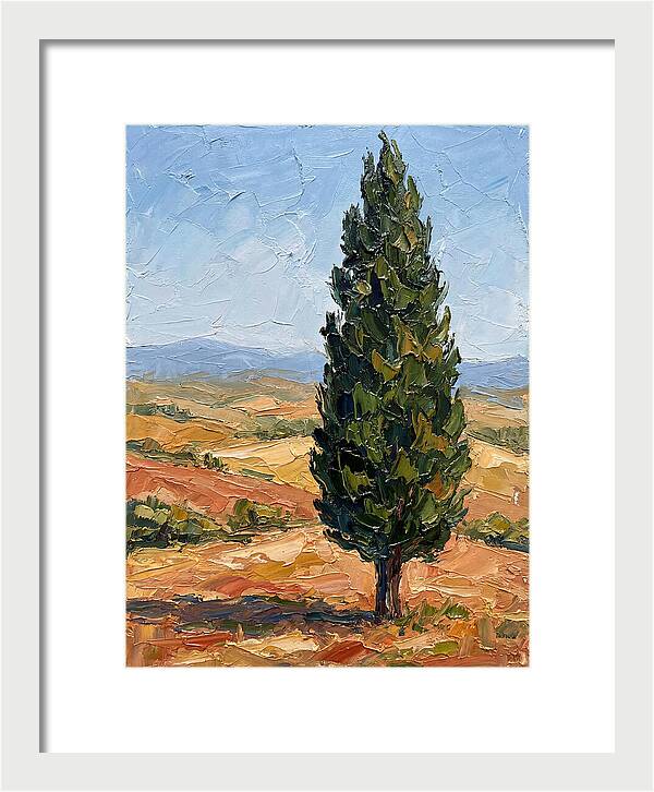 Tuscan Cypress In Landscape