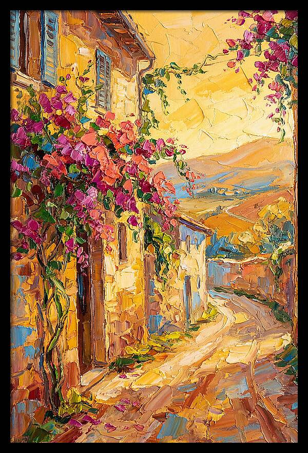 Tuscan Road In Bloom