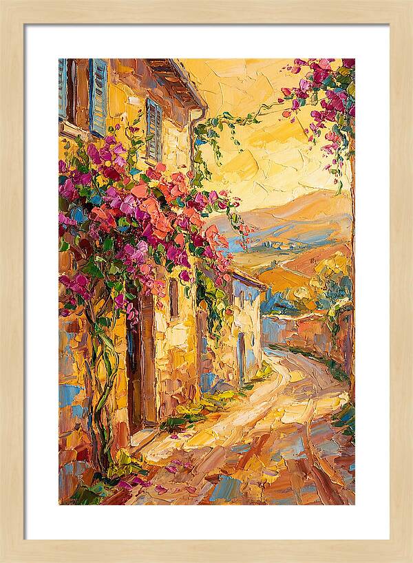 Tuscan Road In Bloom