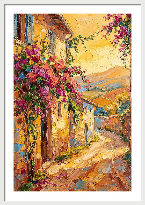 Tuscan Road In Bloom