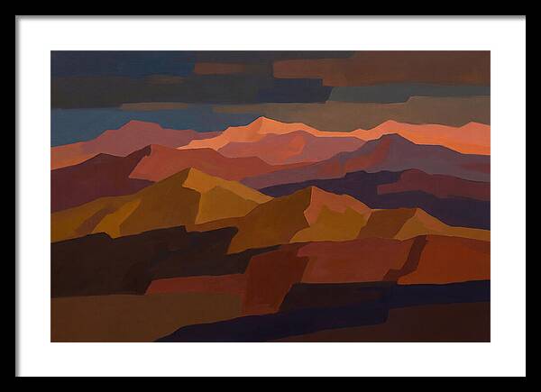 Twilight Alpenglow Over Peaks
