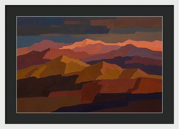 Twilight Alpenglow Over Peaks