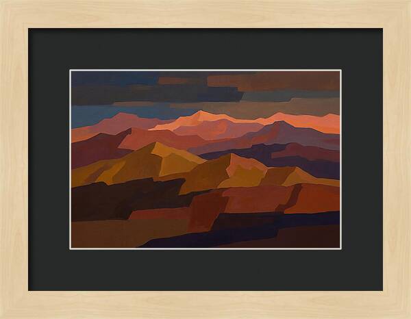 Twilight Alpenglow Over Peaks