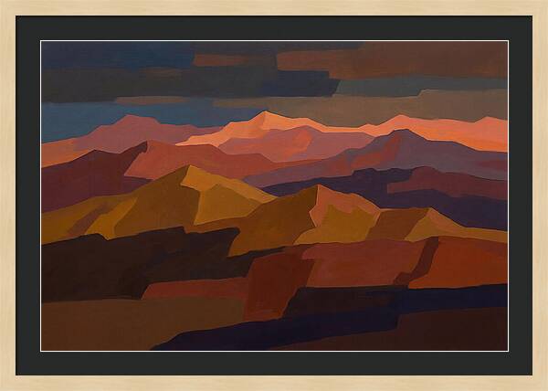 Twilight Alpenglow Over Peaks