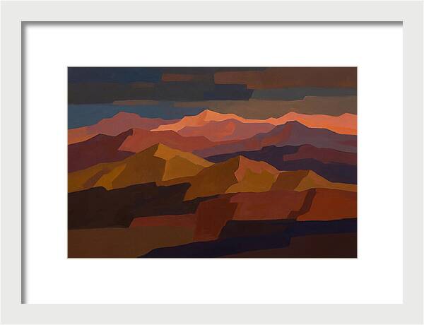 Twilight Alpenglow Over Peaks