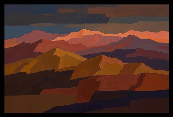 Twilight Alpenglow Over Peaks