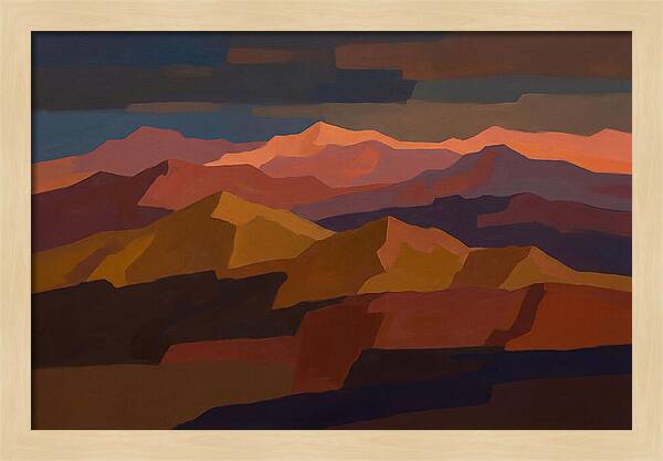 Twilight Alpenglow Over Peaks