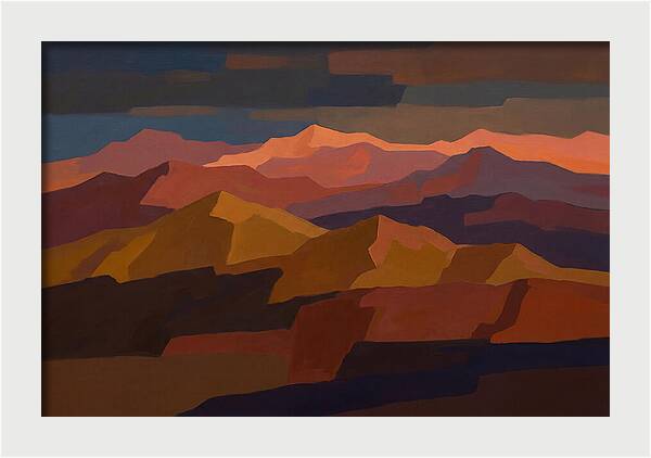 Twilight Alpenglow Over Peaks