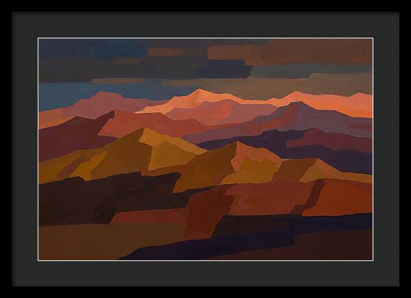 Twilight Alpenglow Over Peaks