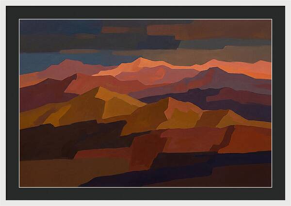Twilight Alpenglow Over Peaks