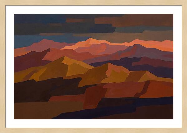 Twilight Alpenglow Over Peaks