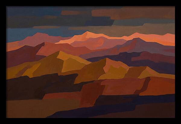 Twilight Alpenglow Over Peaks