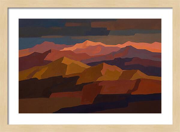 Twilight Alpenglow Over Peaks