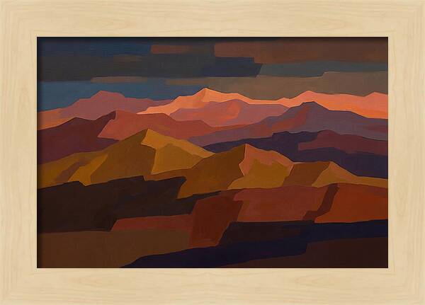 Twilight Alpenglow Over Peaks