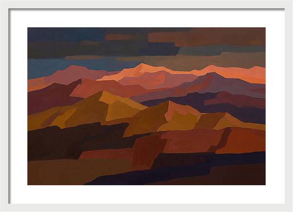 Twilight Alpenglow Over Peaks
