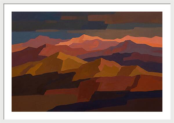 Twilight Alpenglow Over Peaks