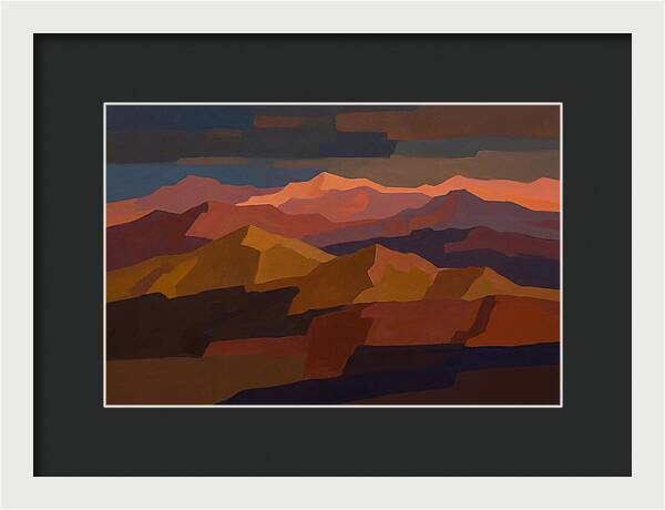 Twilight Alpenglow Over Peaks
